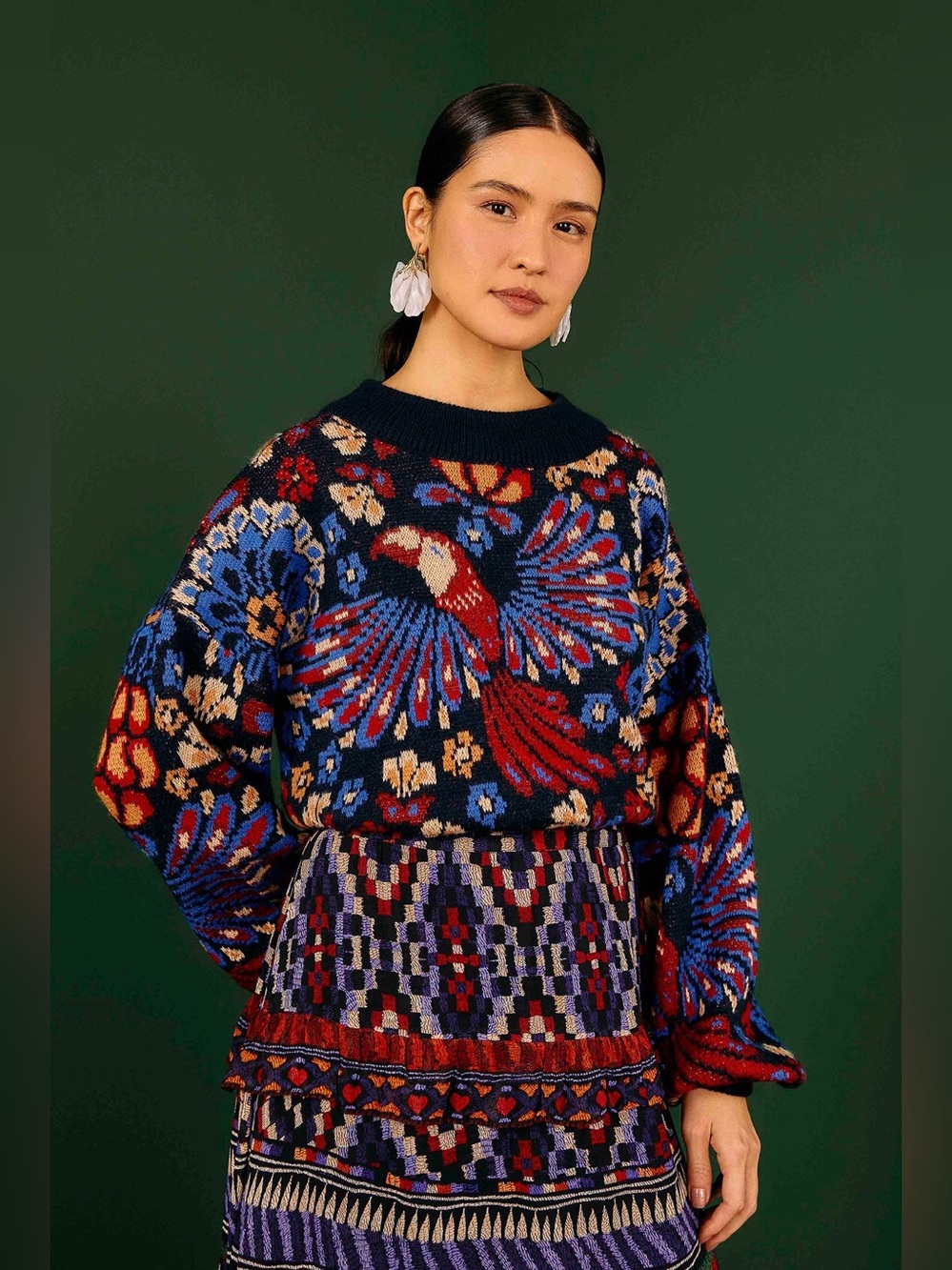FARM Rio Pineapple Flowers Sweater – Size Medium